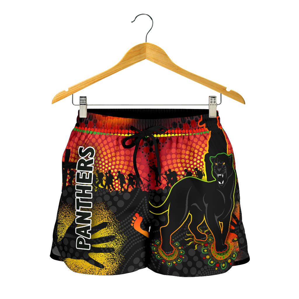 Penrith Women Shorts Indigenous Panthers Anzac Day Lest We Forget - Vibe Hoodie