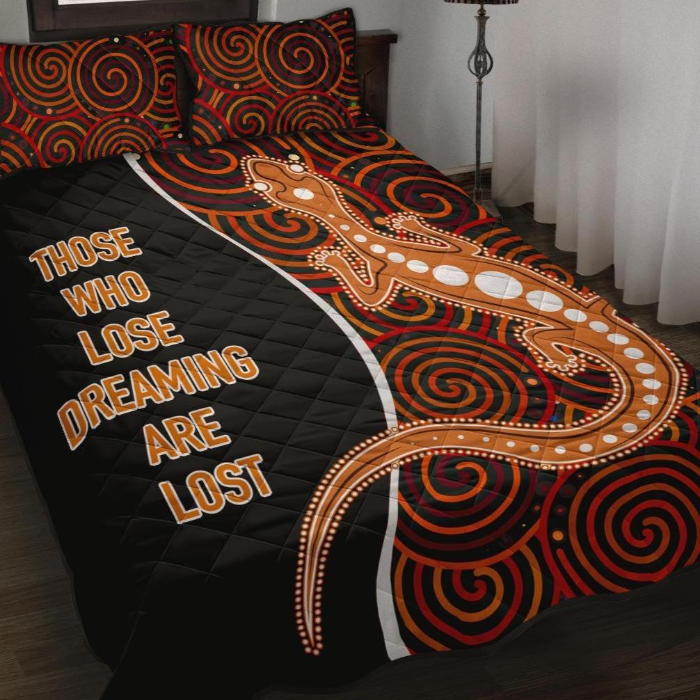 aboriginal-quilt-bed-set-indigenous-lizard-dreaming