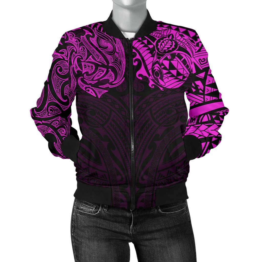 new-zealand-womens-bomber-jacket-maori-polynesian-tattoo-purple