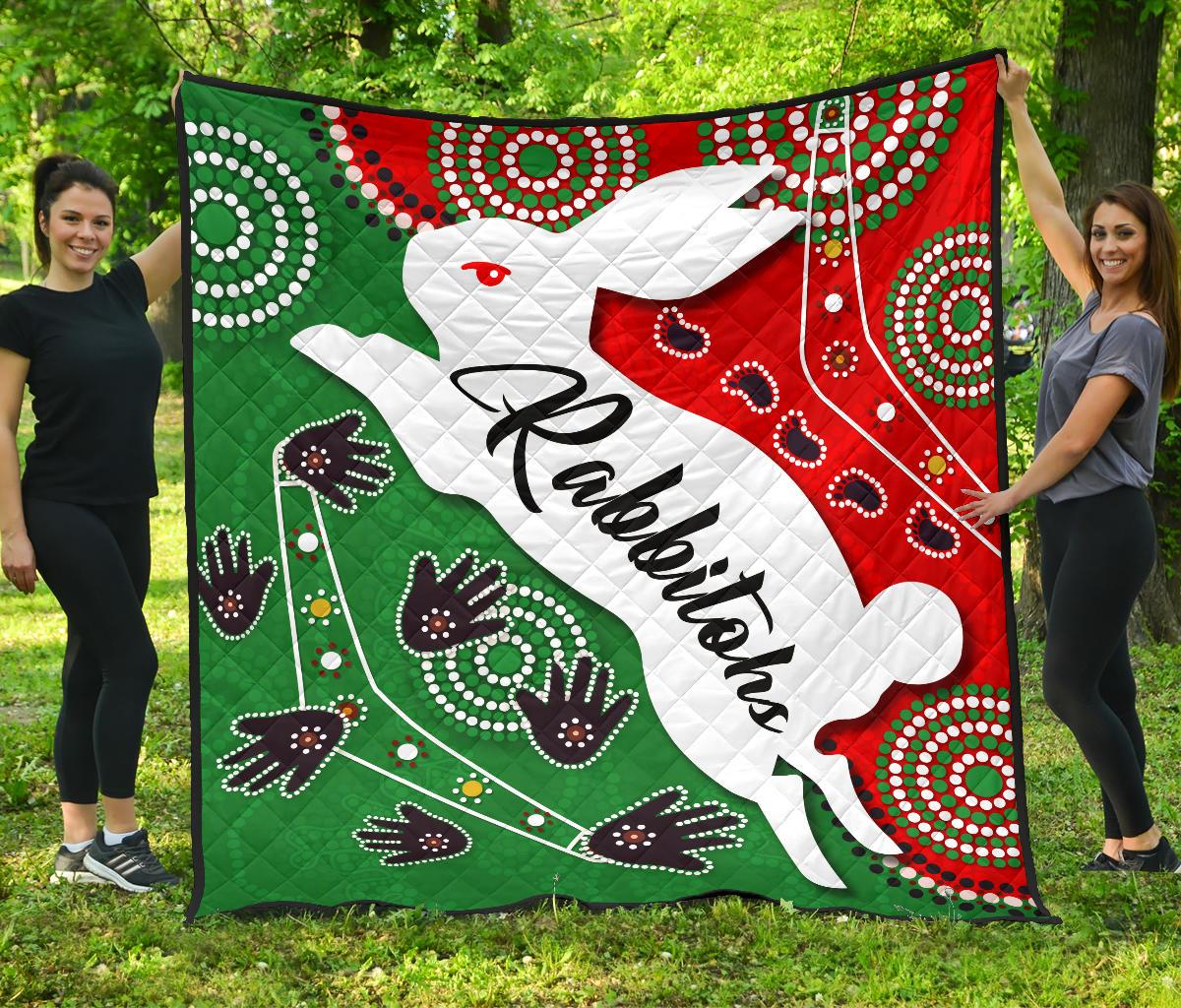 rabbitohs-forever-premium-quilt-indigenous