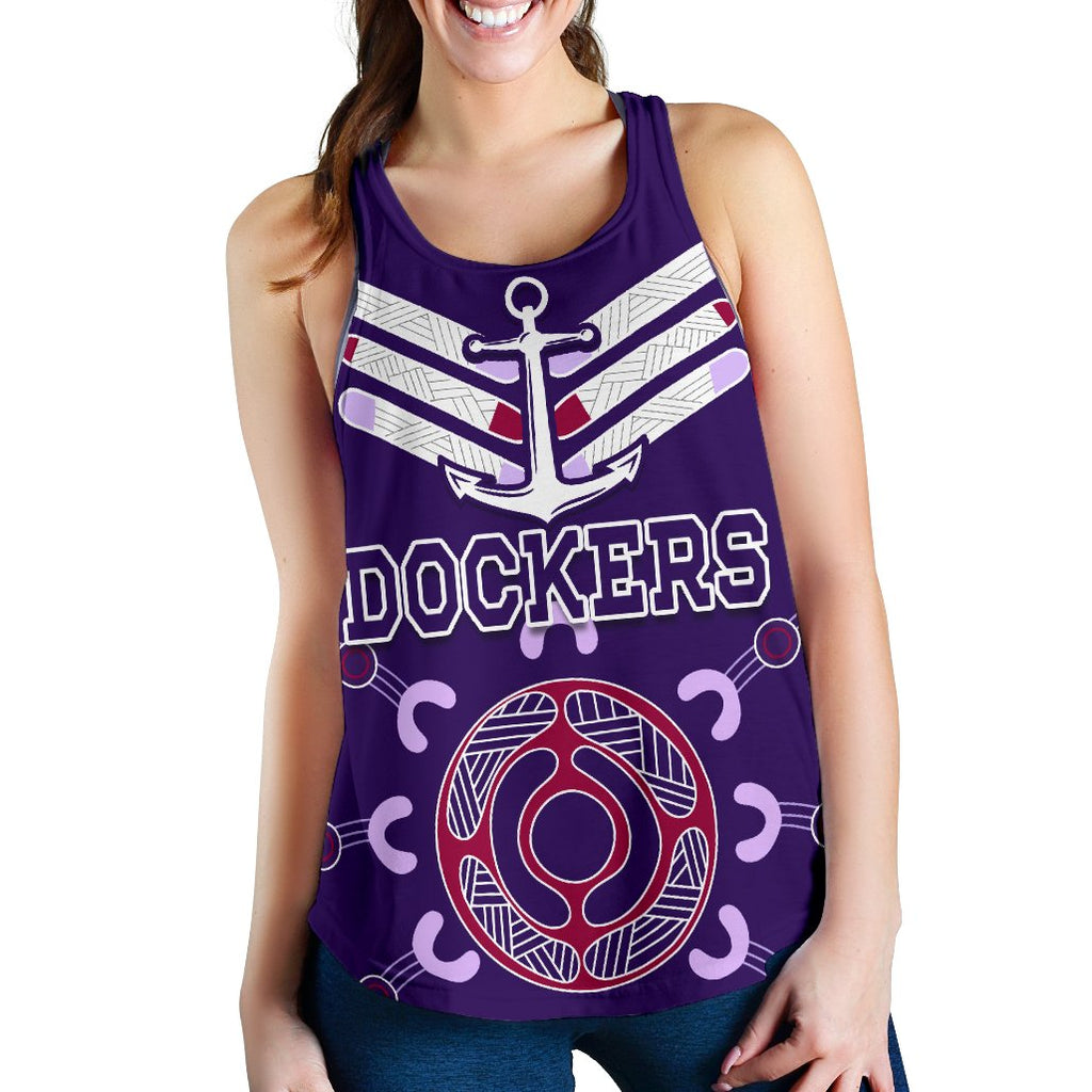Dockers Women Racerback Tank Indigenous Fremantle - Vibe Hoodie