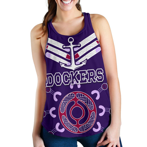 Dockers Women Racerback Tank Indigenous Fremantle - Vibe Hoodie