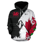 Wales Special Grunge Flag Pullover Hoodie
