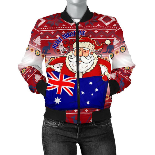 christmas-womens-bomber-jacket-australia-santa-claus-hold-the-flag-red