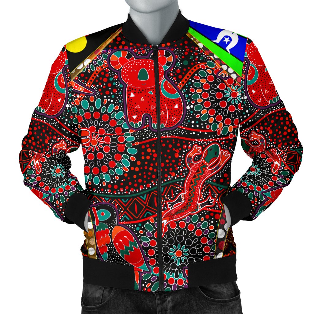 mens-bomber-jackets-aboriginal-animal-dot-acrylic-paint