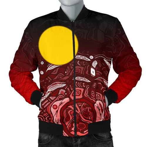 aboriginal-mens-bomber-jacket-red-landscape