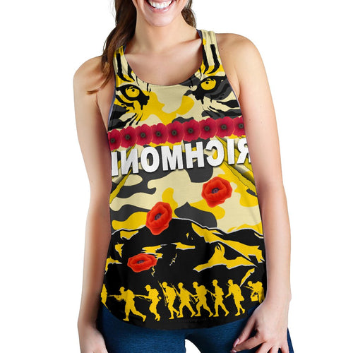 Richmond Tigers Women's Racerback Tank Anzac Day Country Style - Vibe Hoodie