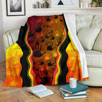 premium-blanket-aboriginal-patterns-blanket-golden-style
