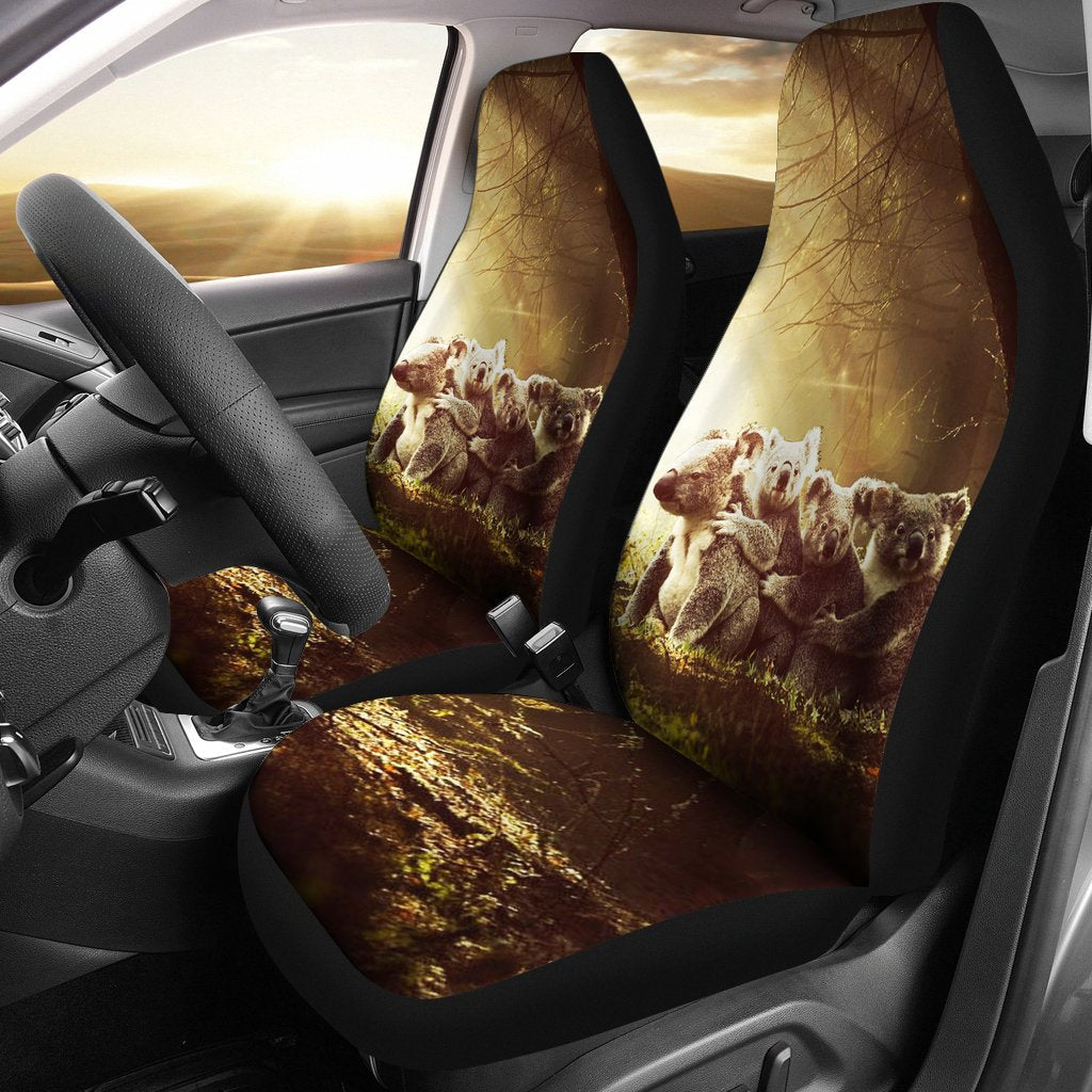car-seat-covers-koala-family-landscape-art