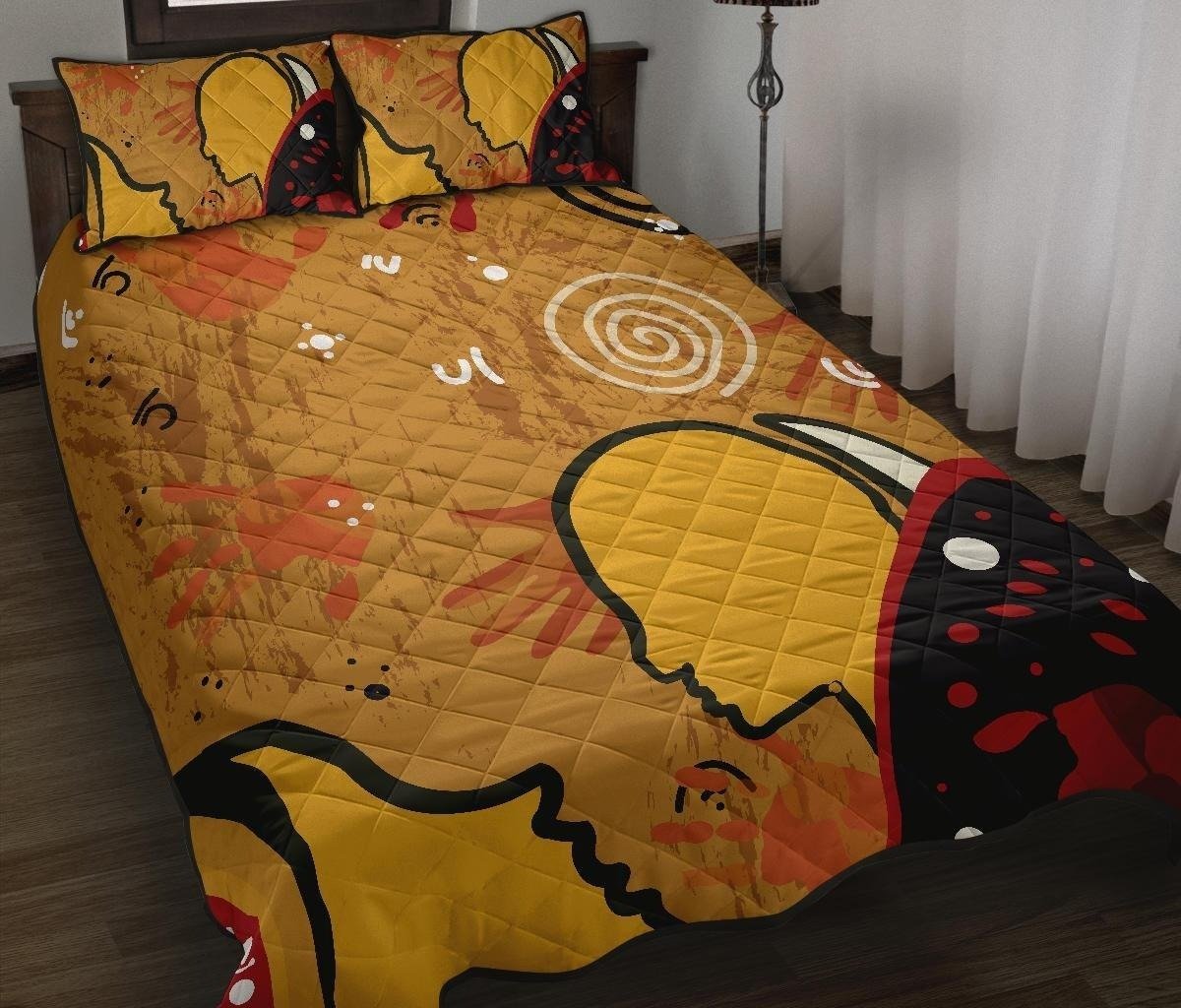 aboriginal-quilt-bed-set-mother-and-son-hand-art