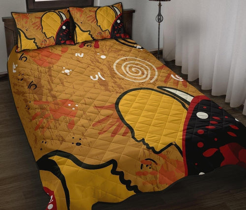 aboriginal-quilt-bed-set-mother-and-son-hand-art