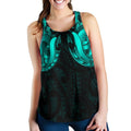 Maori Ta Moko Women Racerback Tank New Zealand Turquoise - Vibe Hoodie