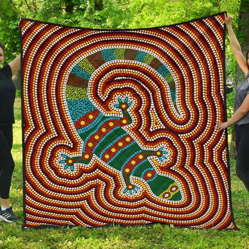 premium-quilts-lizard-coverlets-aboriginal-dot-painting