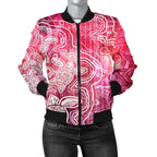 aboriginal-womens-bomber-jacket-sea-turtle-with-indigenous-patterns-pink