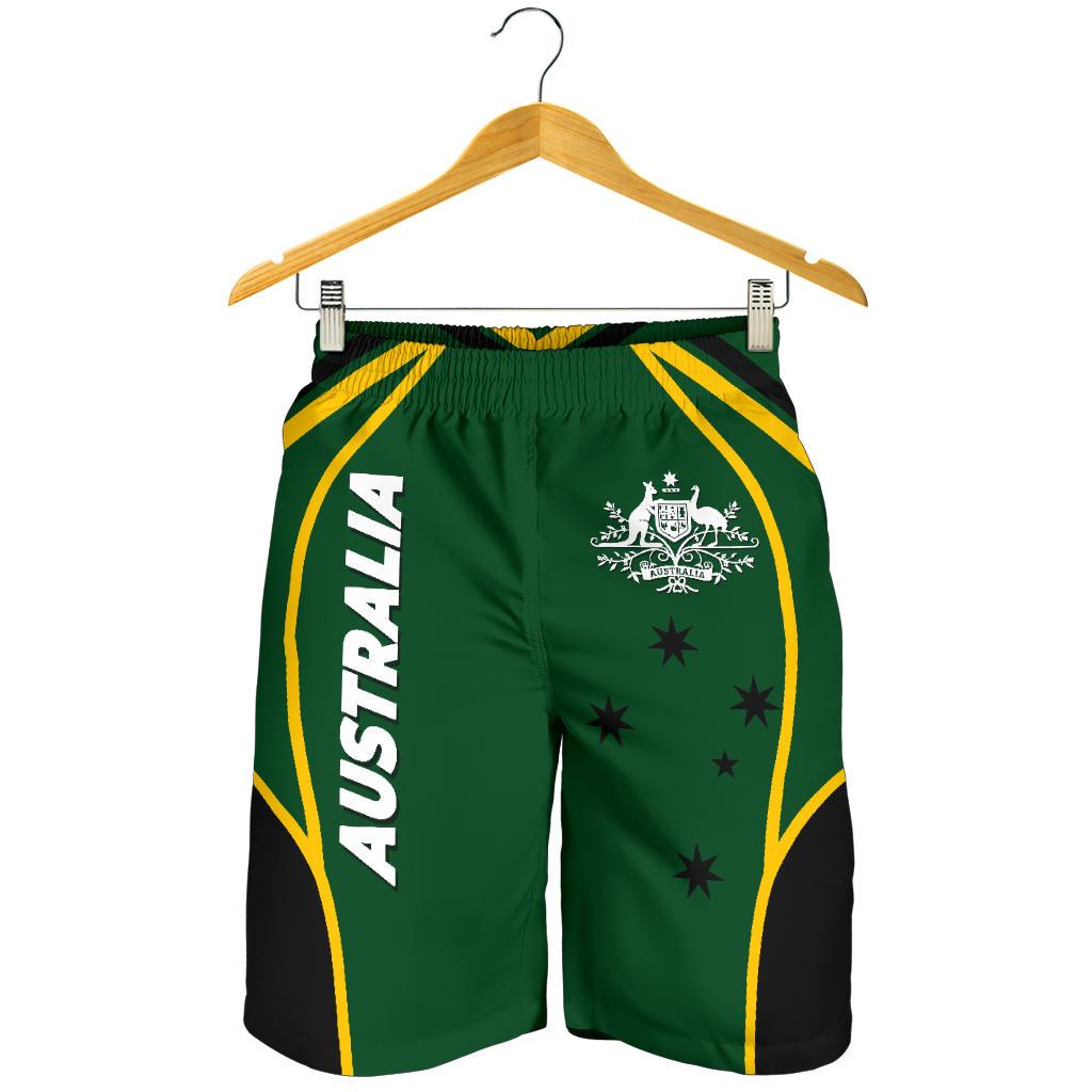 mens-shorts-australian-coat-of-arms-green-shorts