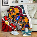premium-blanket-australia-aboriginal-dots-with-turtle-and-naidoc-flags