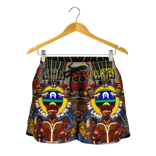 (Custom Text) The Land Owns Us All Over Print Women's Shorts - Vibe Hoodie