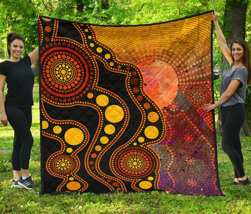 aboriginal-premium-quilt-australia-indigenous-flag-circle-dot-painting-art-golden