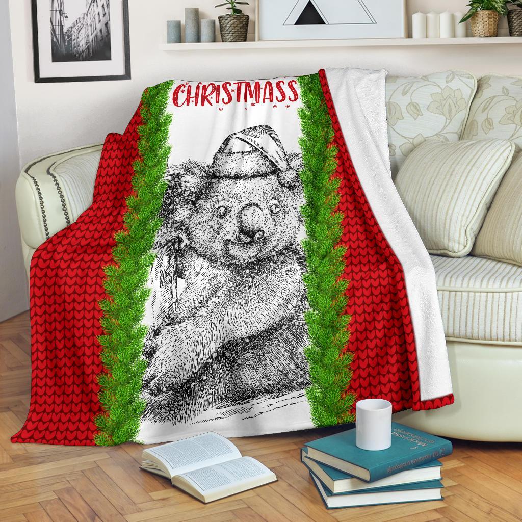 christmas-premium-blanket-merry-christmas-koala