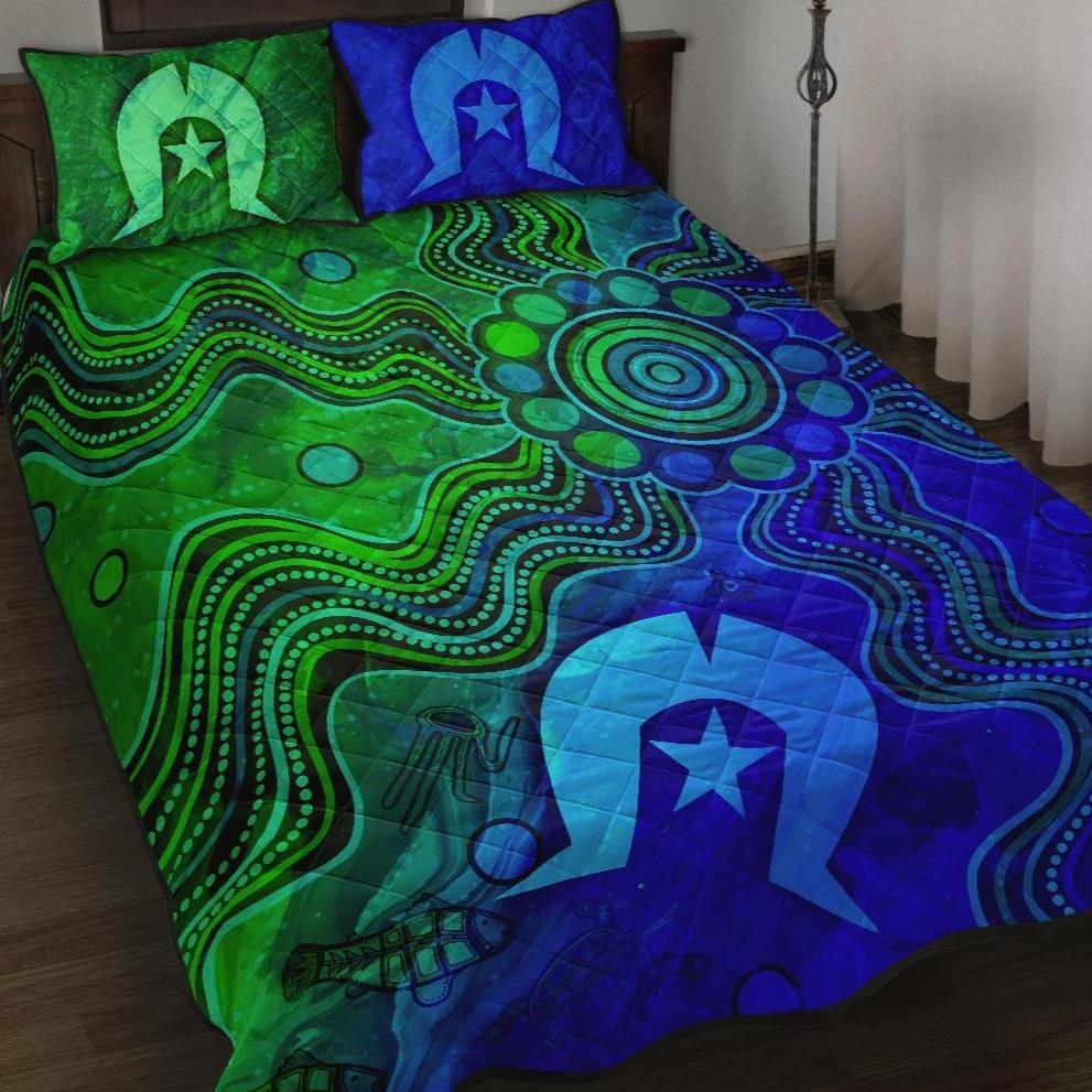 aboriginal-quilt-bed-set-torres-strait-islands-flag