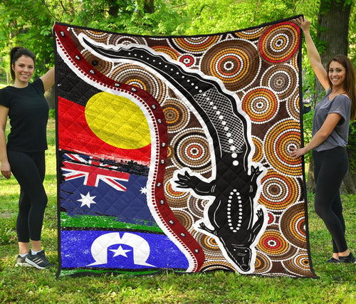 1saustralia-premium-quilt-australian-aboriginal-crocodile-with-naidoc-flags