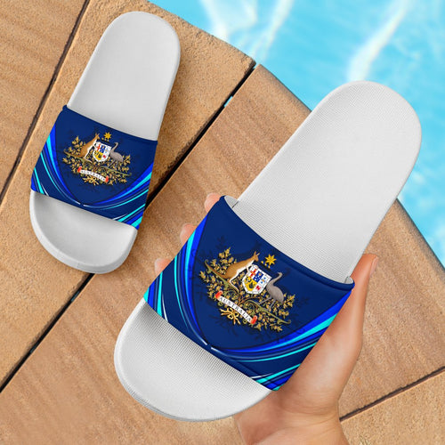 slide-sandals-glowing-curved-shoes-australian-coat-of-arms-white