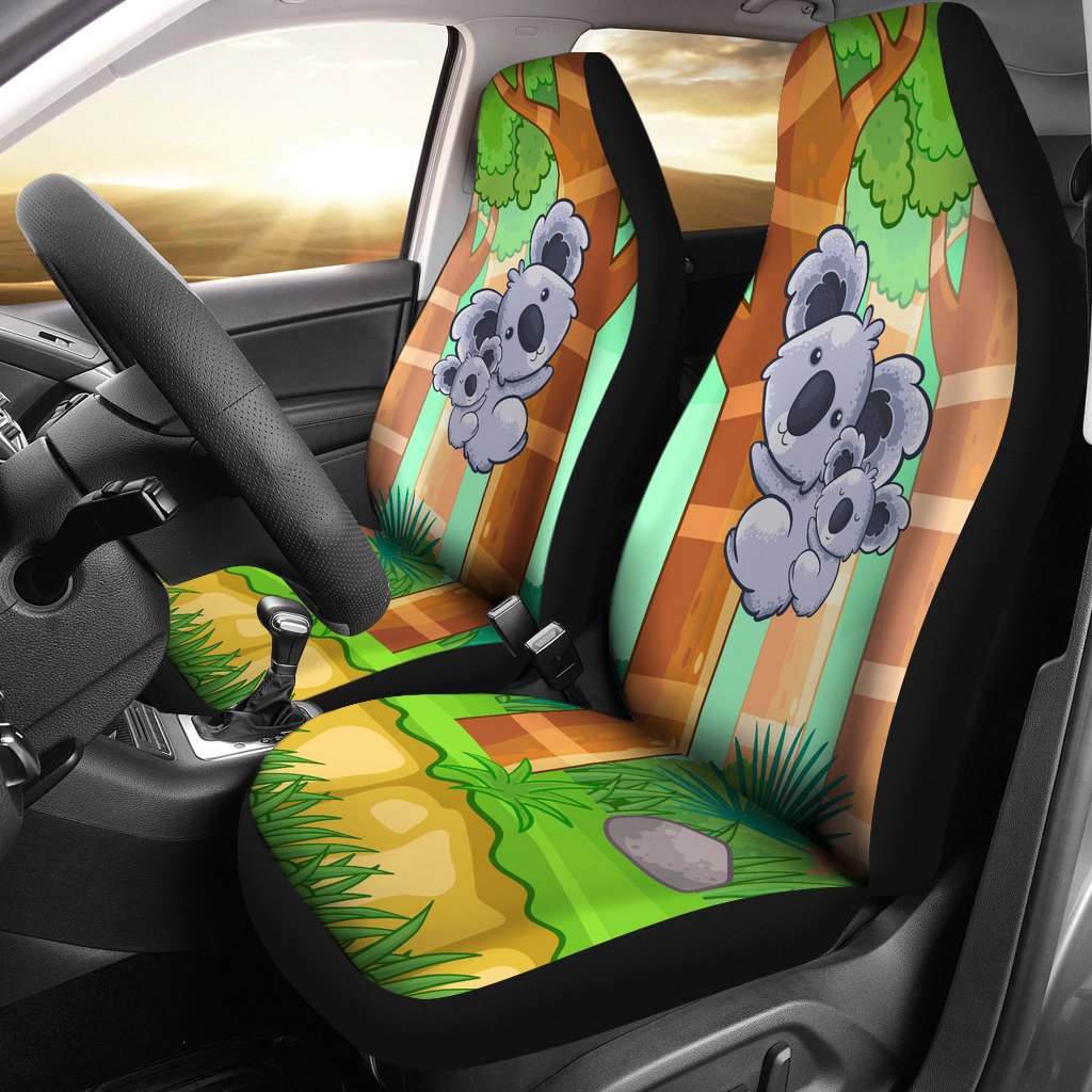 koala-car-seat-covers-koala-seat-covers-family-so-cute-in-forest-universal-fit