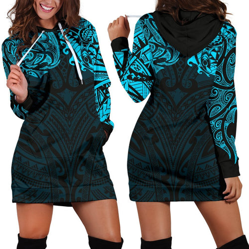 new-zealand-womens-hoodie-dress-maori-polynesian-tattoo-blue