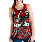 (Custom Personalised) Dragons Women's Racerback Tank St. George Aboriginal - Vibe Hoodie