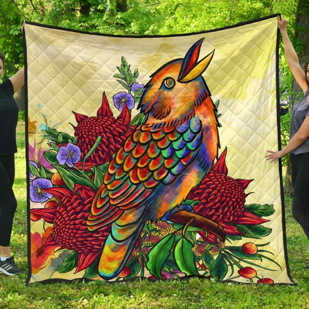 premium-quilt-australia-kookaburra-with-waratah