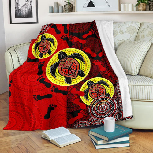 premium-blanket-aboriginal-dot-painting-blanket-turtle