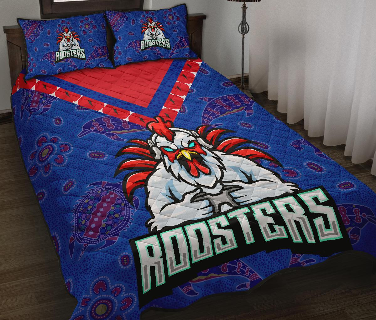 sydney-roosters-indigenous-anzac-quilt-bed-set-prairie-style