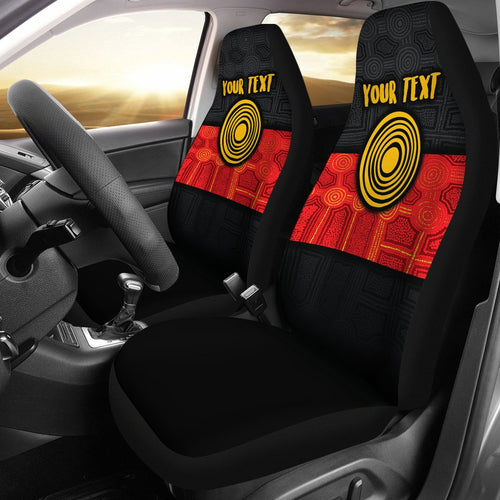 personalised-aboriginal-car-seat-covers-aussie-indigenous-flag