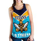 Gold Coast Women Racerback Tan Titans Gladiator Anzac Vibes - Vibe Hoodie