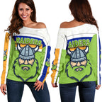 Canberra Women Off Shoulder Sweater Raiders Viking - Vibe Hoodie