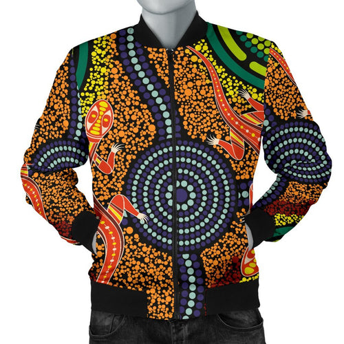 1st-australia-men-bomber-jacket-aboriginal-two-lizards-dot-painting-circle