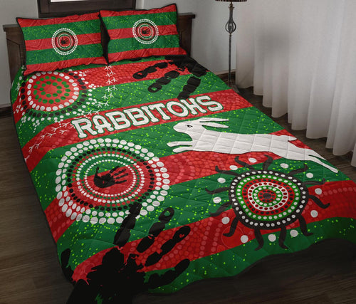 south-sydney-rabbitohs-indigenous-quilt-bed-set-country-style-no-1