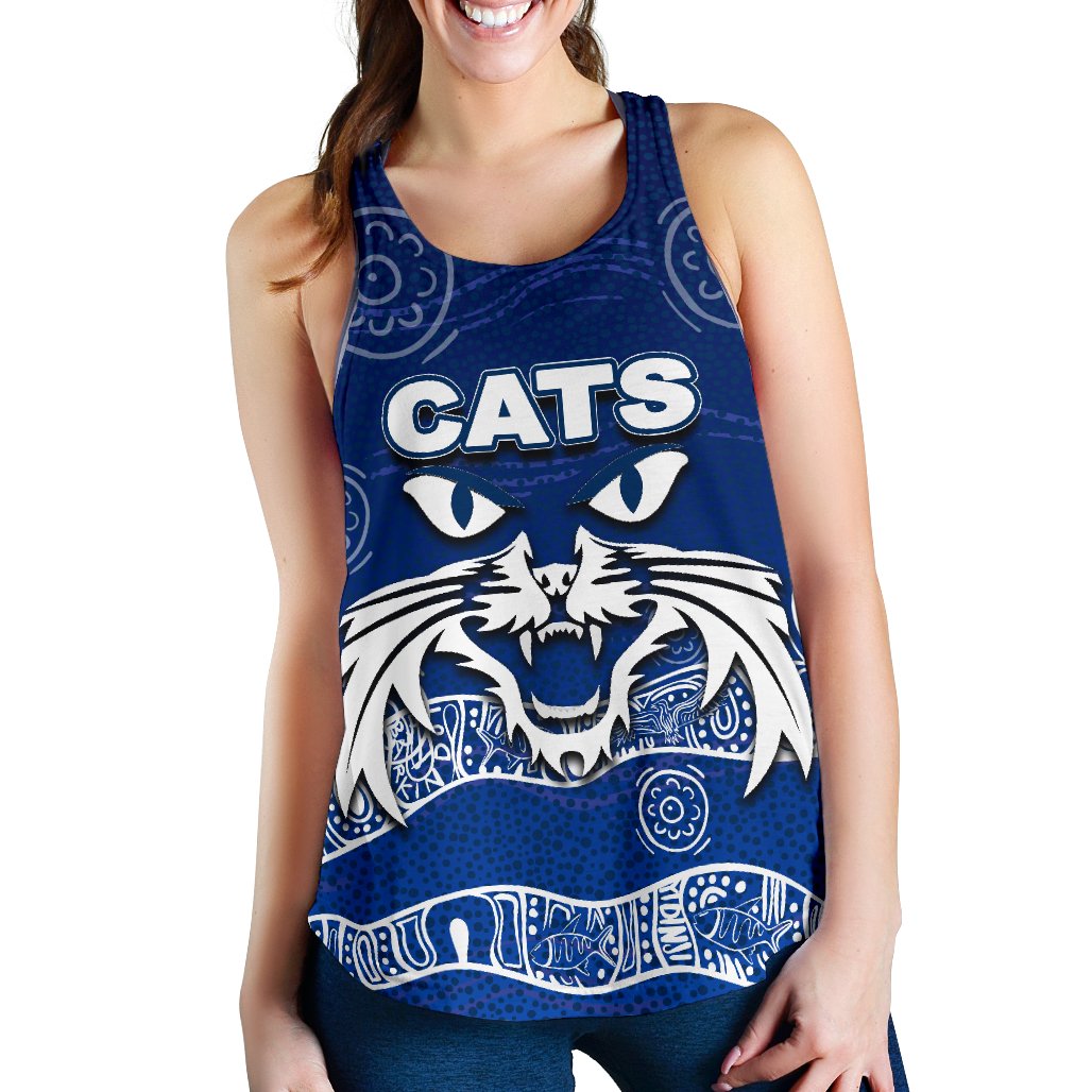 Cats Women's Racerback Tank Aboriginal - Vibe Hoodie