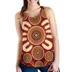 Aboriginal Women's Racerback Tank - Circle Flowers Patterns Ver03 - Vibe Hoodie