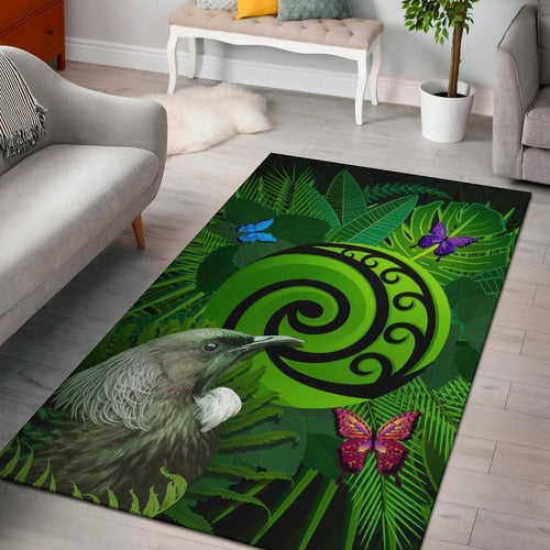 new-zealand-area-rug-koru-fern-mix-tui-bird-tropical-floral