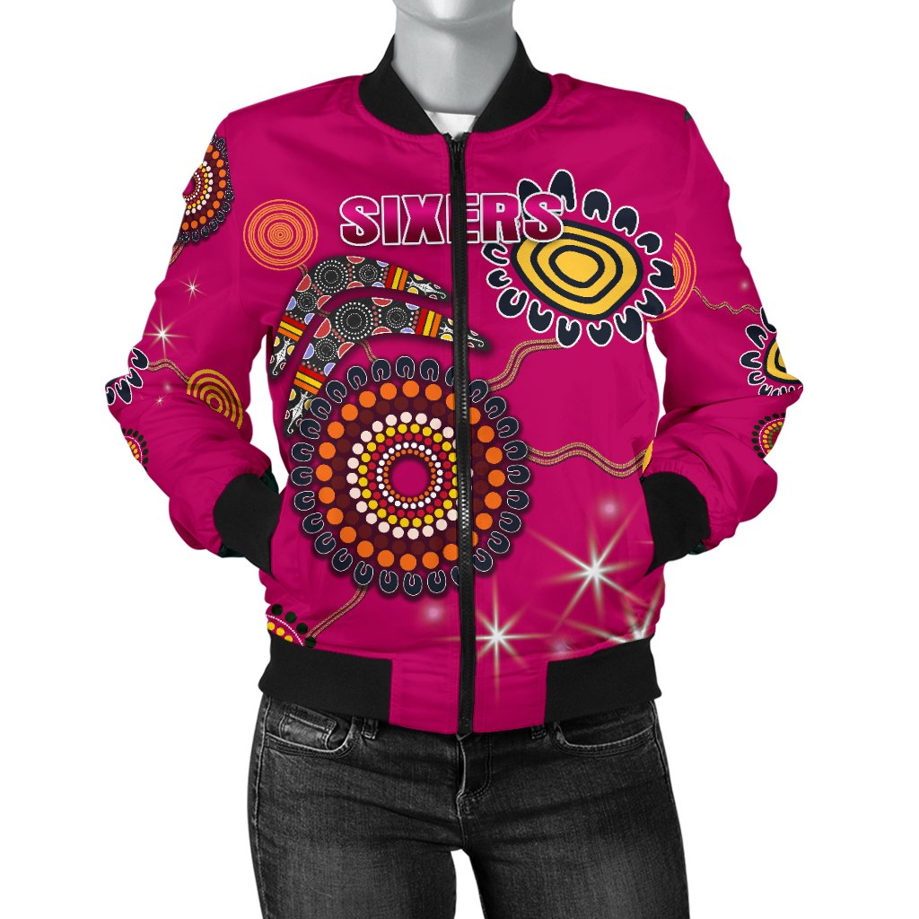 sydney-womens-bomber-jacket-sixers-indigenous-magenta