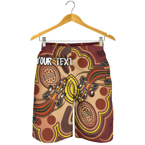 custom-aboriginal-mens-shorts-indigenous-lizard-dot-painting-art