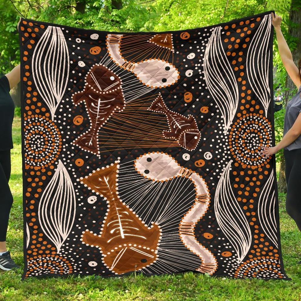 aboriginal-premium-quilt-indigenous-fish-and-snake