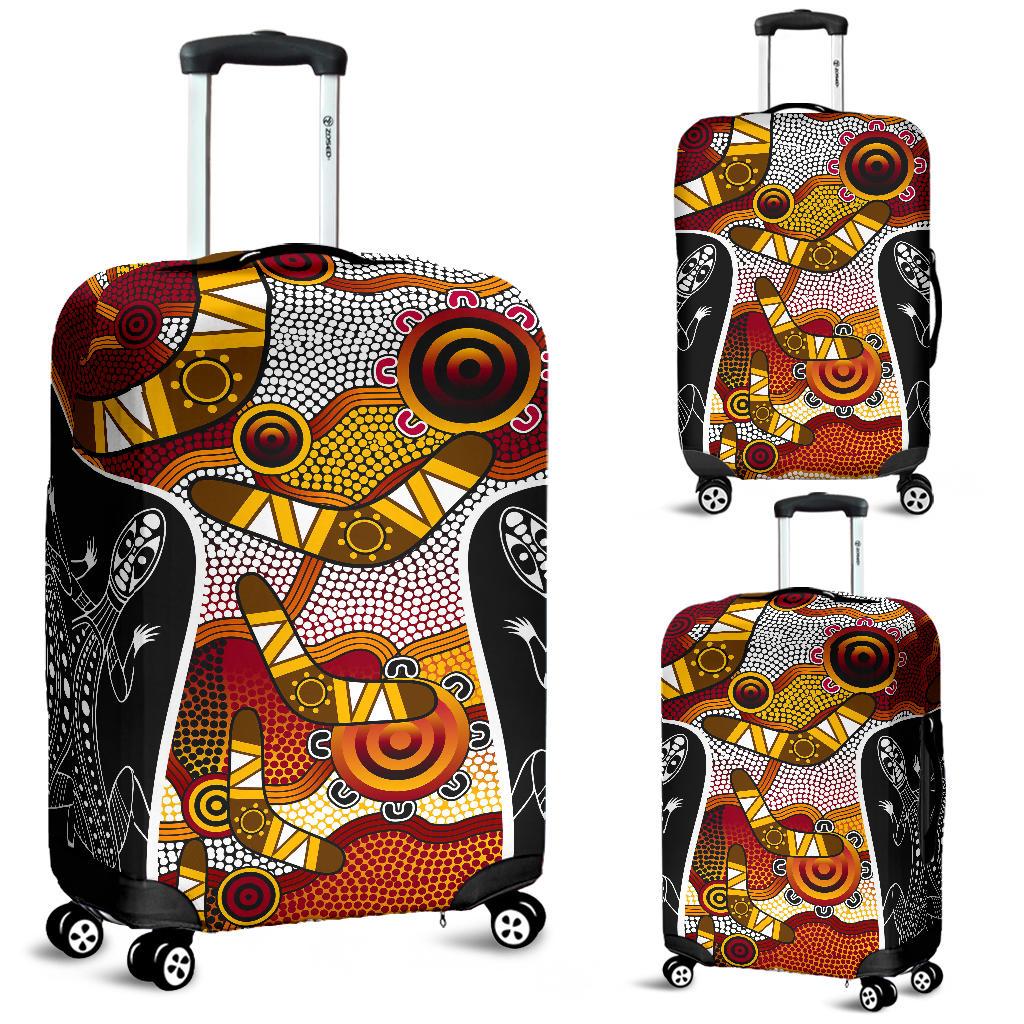 luggage-cover-aboriginal-dot-painting-lizard-suitcase-cover
