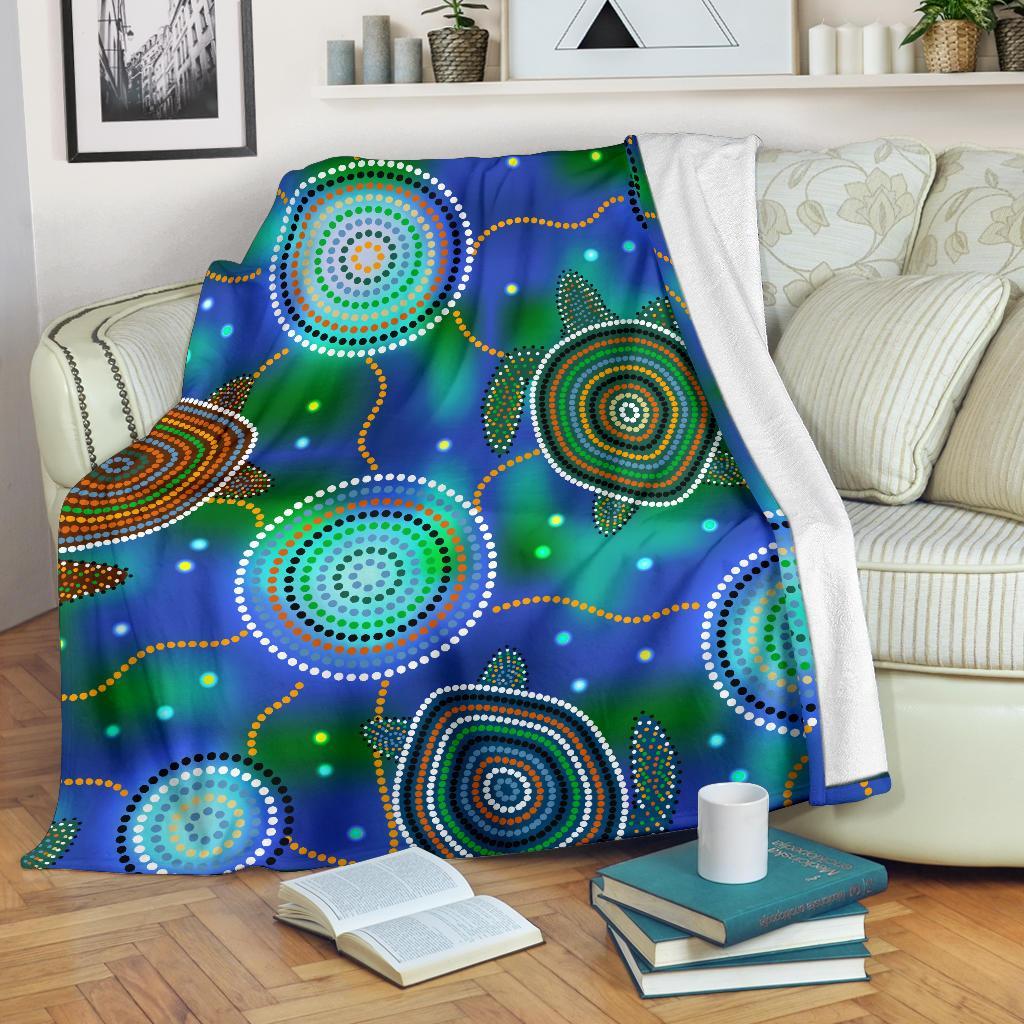 aboriginal-premium-blanket-indigenous-turtle-dreaming