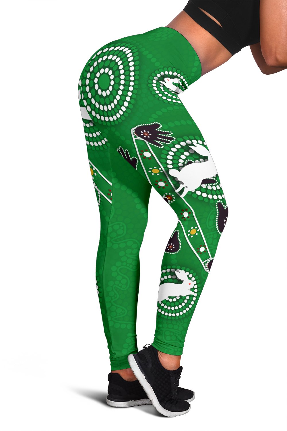 rabbitohs-forever-women-leggings-indigenous-green