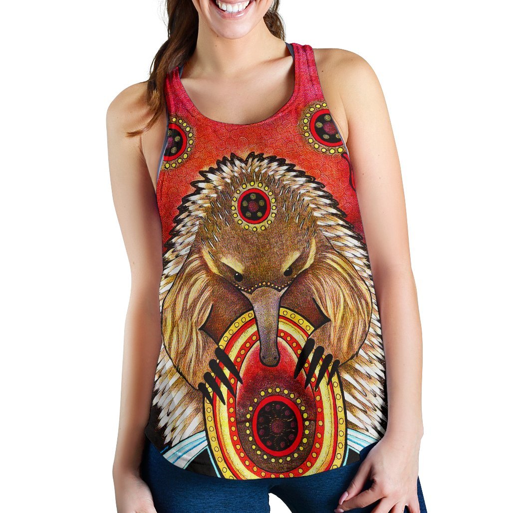Women's Racerback Tank - Australian Echidna- - Vibe Hoodie