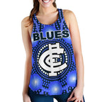 Blues Women Racerback Tank Carlton Bright Indigenous - Vibe Hoodie