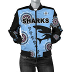 cronulla-womens-bomber-jacket-sharks-simple-indigenous-blue