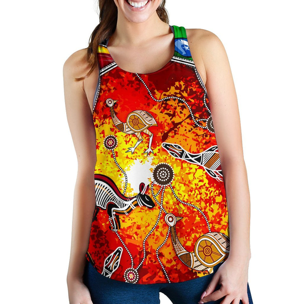 Indigenous Women's Racerback Tank  - Naidoc Week Always Will Be - Vibe Hoodie